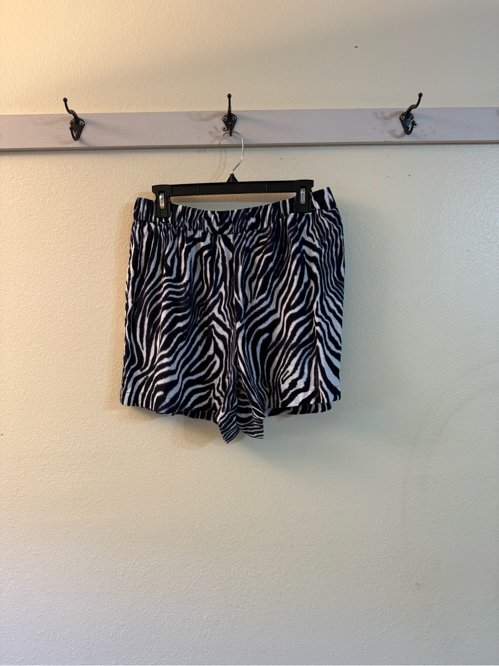 MICHAEL Michael Kors Black & White Zebra Print Athletic Shorts